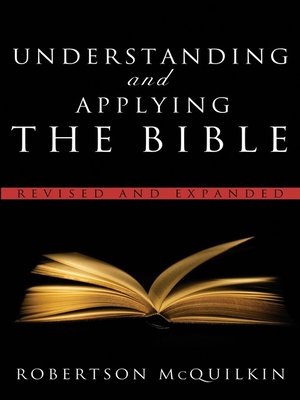 cover image of Understanding and Applying the Bible